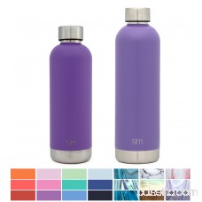 Simple Modern 17oz Bolt Water Bottle - Stainless Steel Hydro Swell Flask - Double Wall Vacuum Insulated Reusable Red Small Kids Metal Coffee Tumbler Leak Proof Thermos - Cherry 568033711
